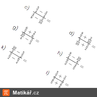 Matematická úloha – Úpravy zlomků 1