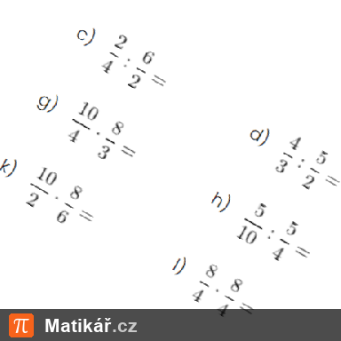 Matematická úloha – Vypočítejte zlomky